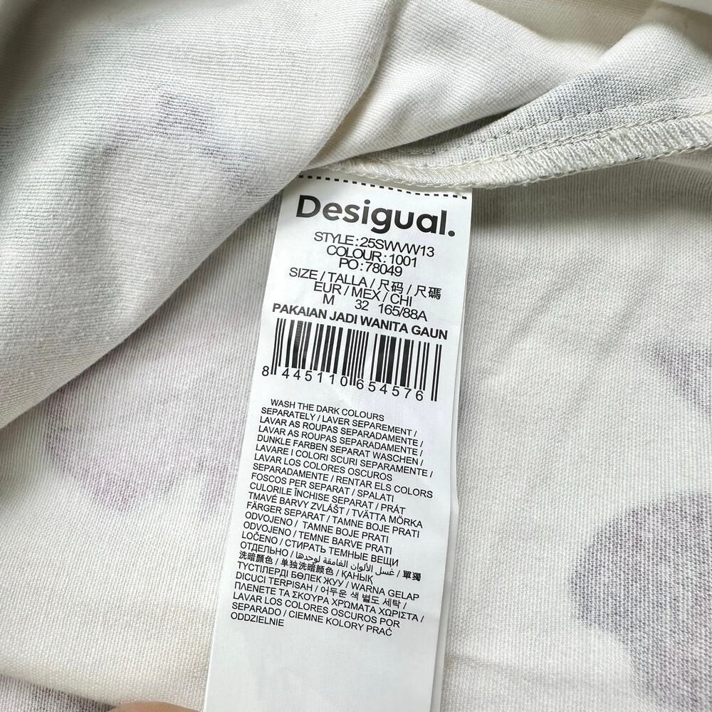 Desigual | Women | Cream Floral Spring Utility Belted Mini Shirt Dress | Medium - Picture 8 of 16
